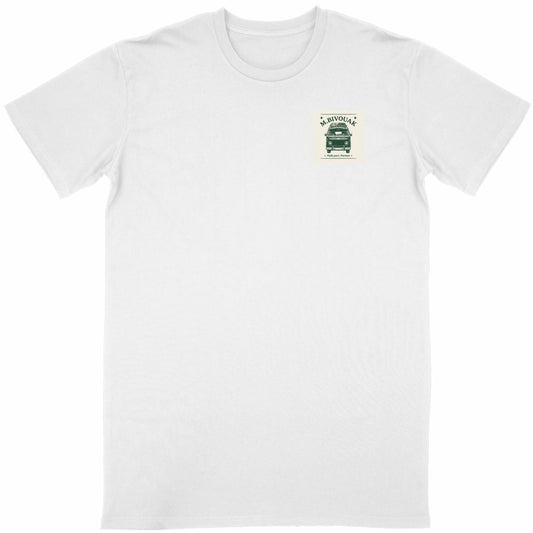 T-shirt vanlife Van Club M.Bivouak vintage blanc coton en conversion biologique made in France