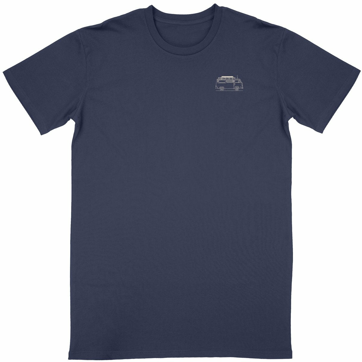 T-shirt vanlife Van Signature poche gauche navy coton en conversion biologique made in France M.Bivouak