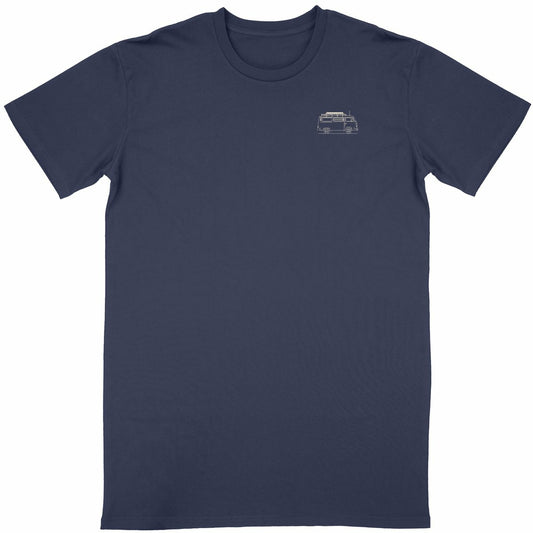 T-shirt vanlife Van Signature poche gauche navy coton en conversion biologique made in France M.Bivouak
